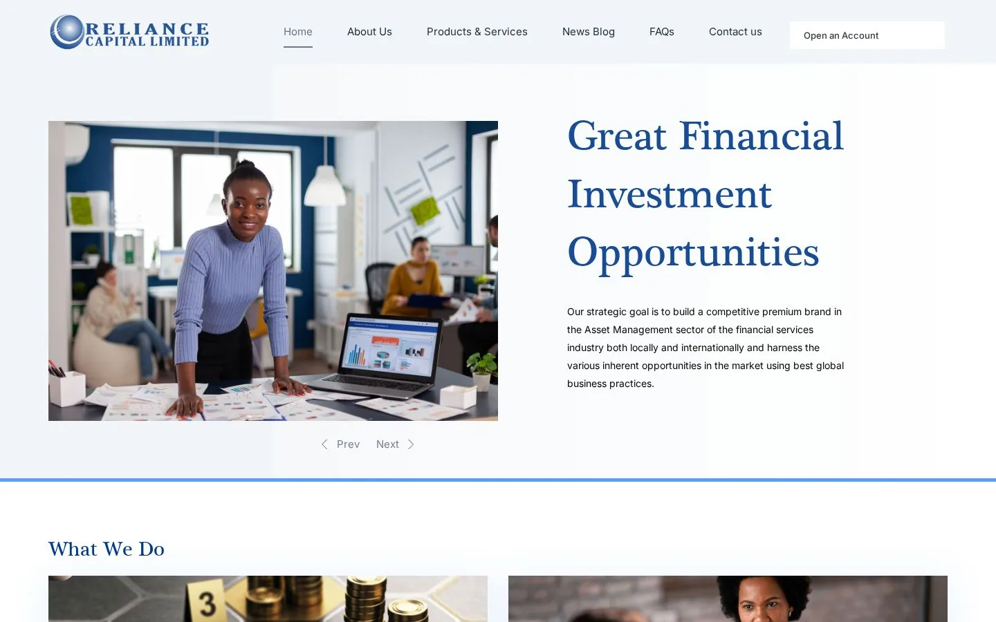 Website made on OneNet Servers — Reliance Capital
