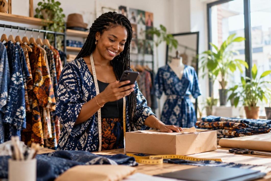 Business owner using her domain to receive customer orders