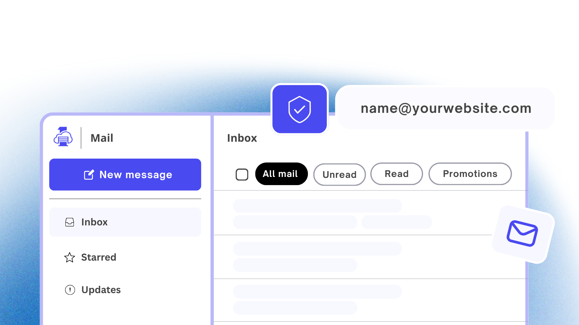 Business email client interface