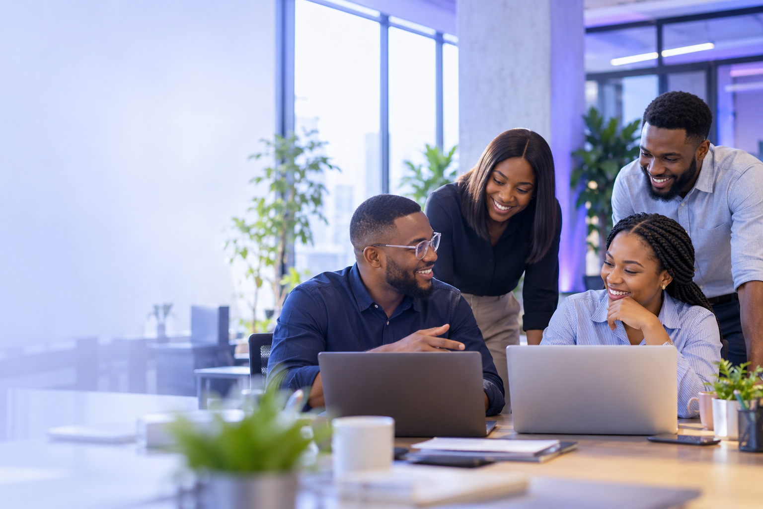 OneNet support team collaborating in Lagos